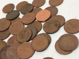 Group of Vintage Canadian Pennies