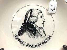 1976 General Jonathan Dayton Plate, 10.5"