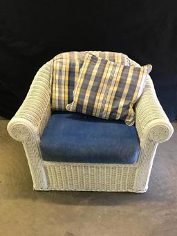 Henry Link White Wicker Chair