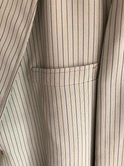 Pistachio with Black and Tan Stripes Blazer, No Sizes, Most have been large and XL