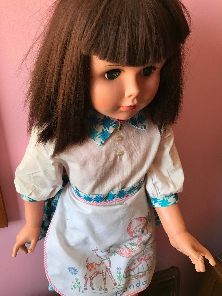 Vintage 1950's Plastic Doll W/Clothes