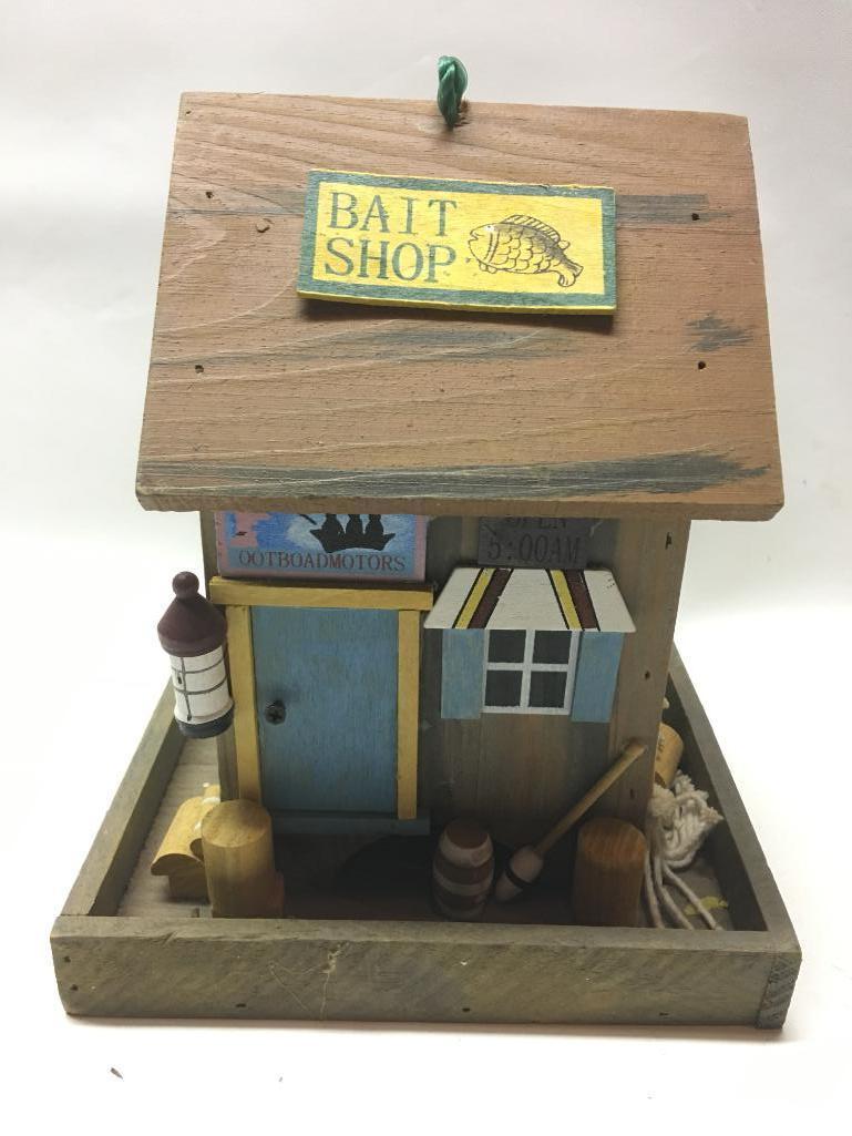 Handcrafted "Bait Shop" Birdhouse