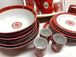 Appox. (70) Pcs. Oriental Design Dinner Set-Matching Pattern