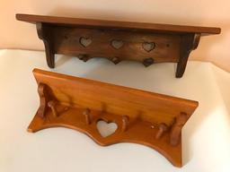 Two Wooden, Craft Shelves, Largest is 2 Feet Wide