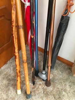 Group of Canes and Umbrellas as Shown