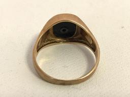 Unmarked Gold Masonic Ring