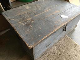 Vintage Wooden Tool Box-Previous Lots Of Tools Were In Here