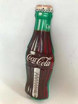 Vintage Coca Cola Embossed Tin Thermometer