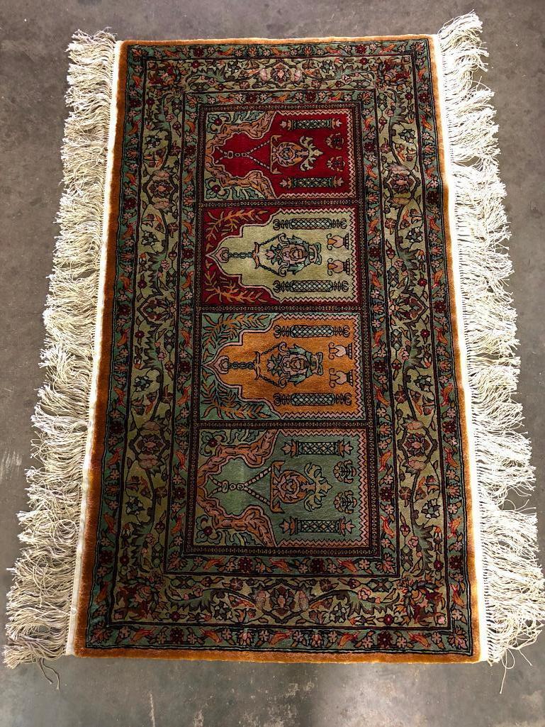 Turkish Mulit Niche Handmade Silk Prayer Rug