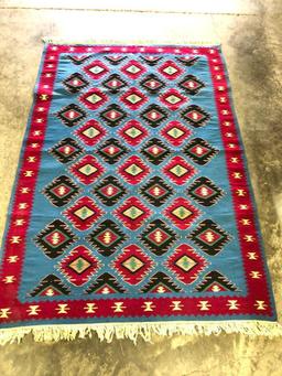 Turkish Handmade Wool Flat Woven Kilim