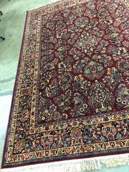 Machine Made Karastan All Wool Sarouk Style Room Size Carpet