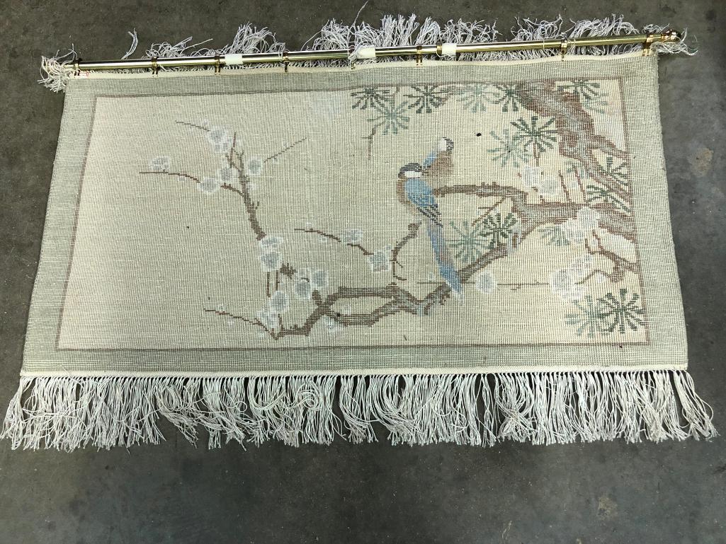 Handmade Chinese Silk Pictoral Rug