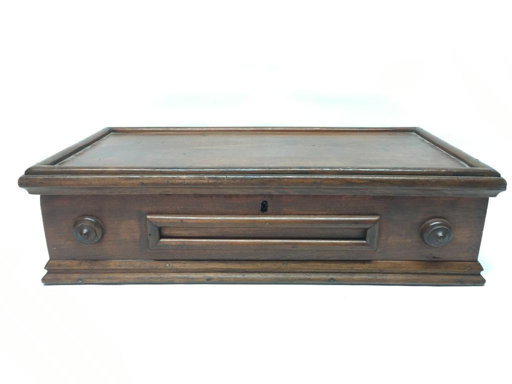 Early Pine Lidded Document Box