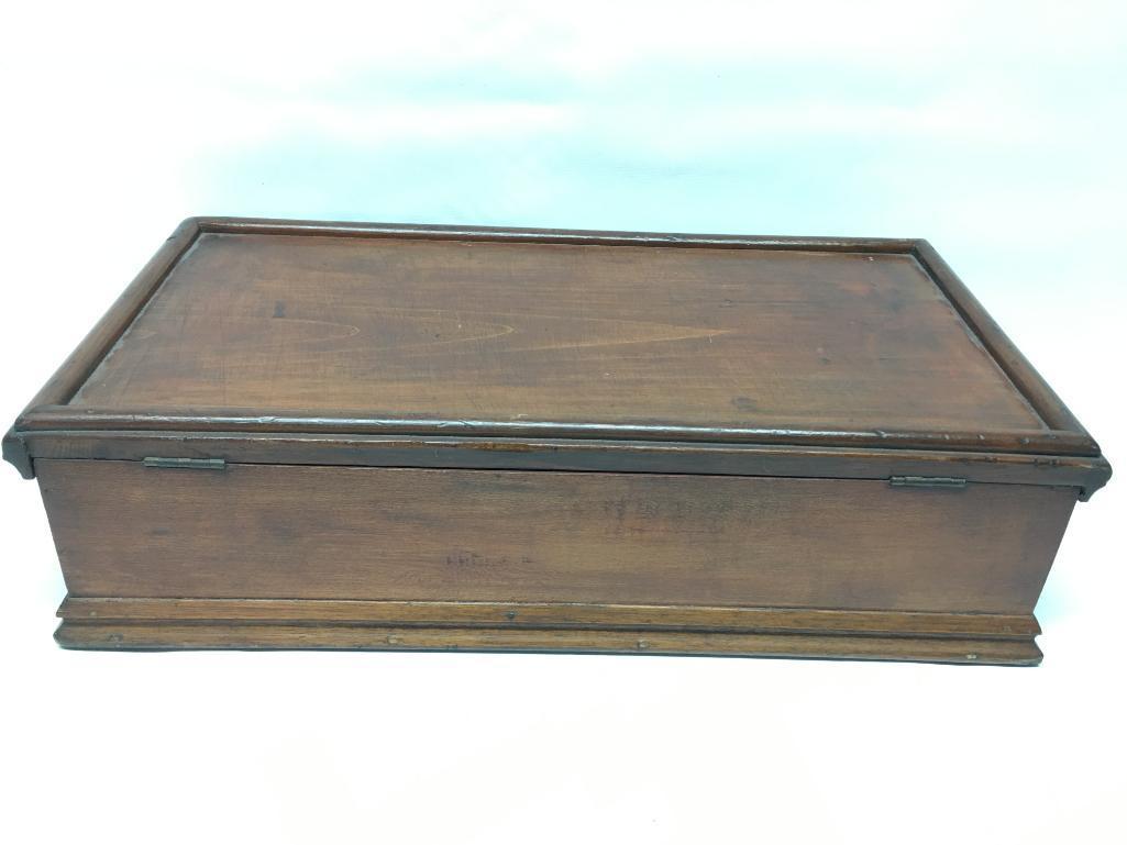 Early Pine Lidded Document Box