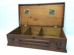 Early Pine Lidded Document Box