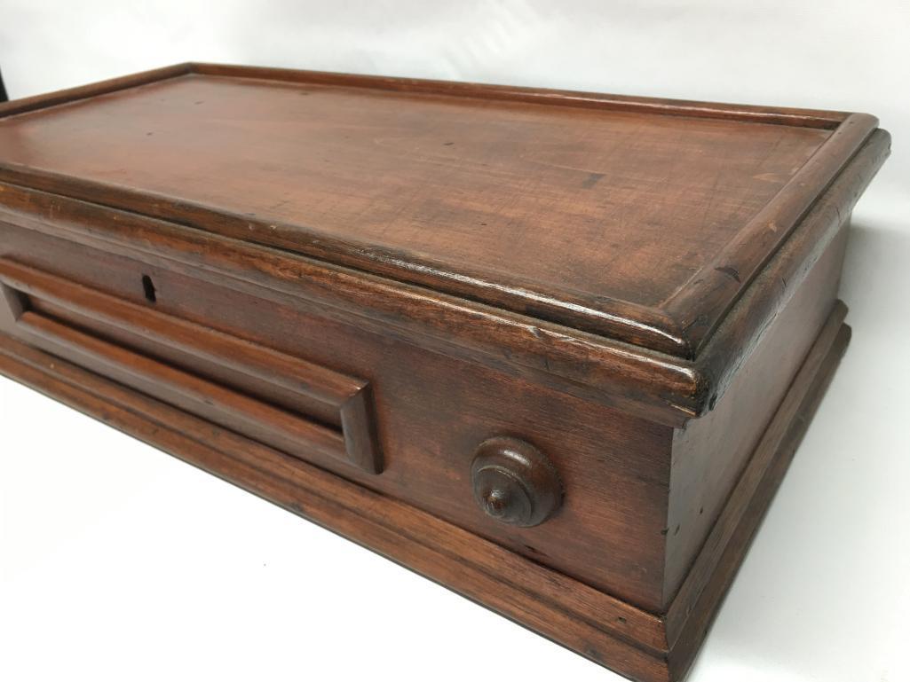 Early Pine Lidded Document Box