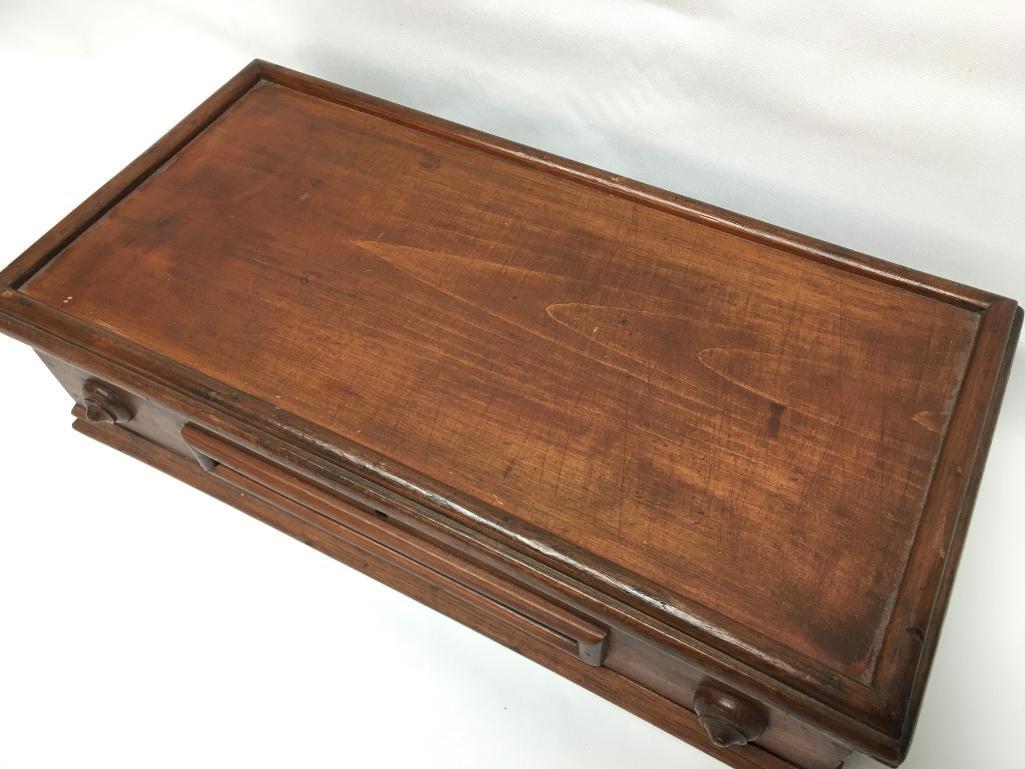 Early Pine Lidded Document Box
