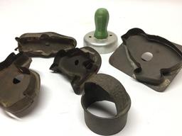 (6) Antique Tin Cookie Cutters