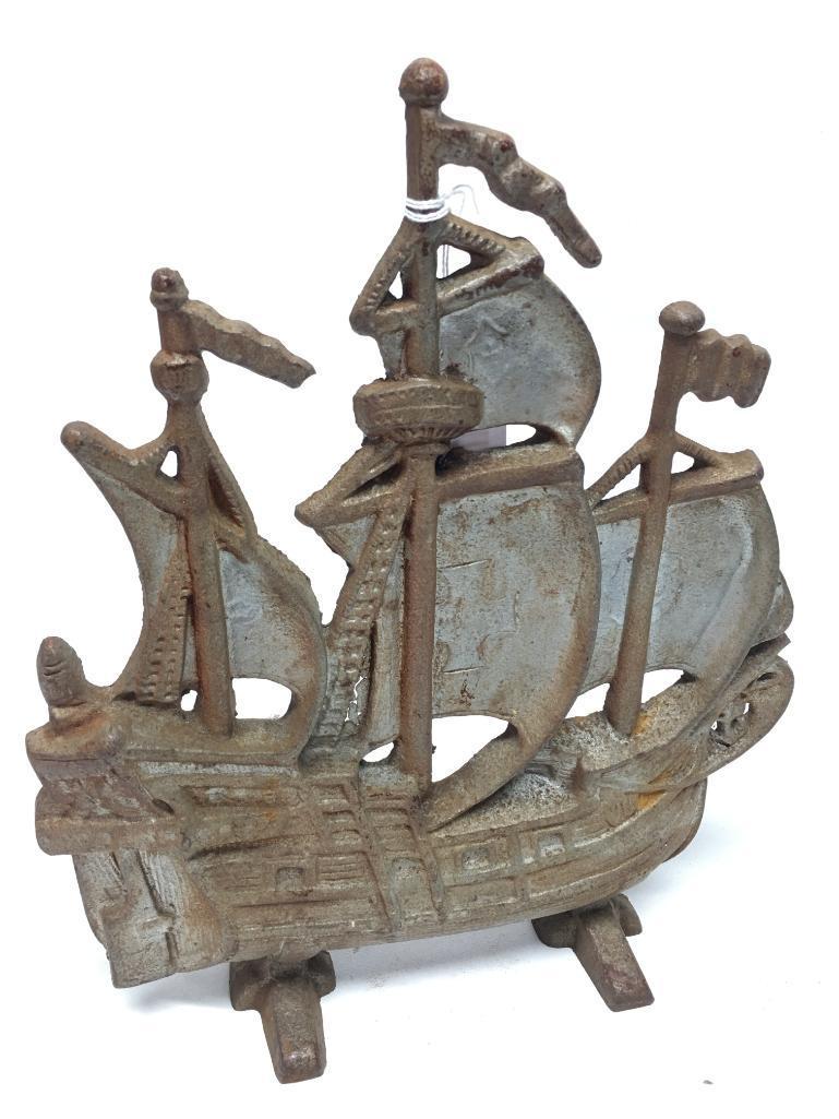 Vintage Cast Iron "Ship" Doorstop