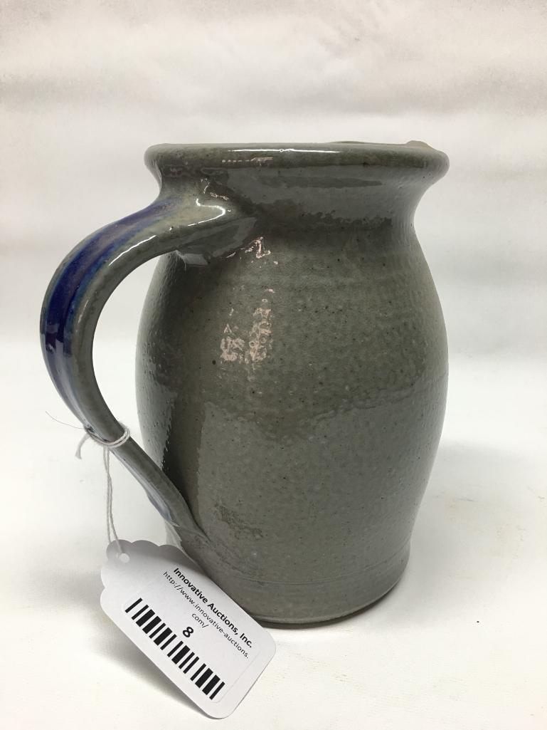 Stoneware Pitcher W/Cobalt Eagle & Patriotic Design