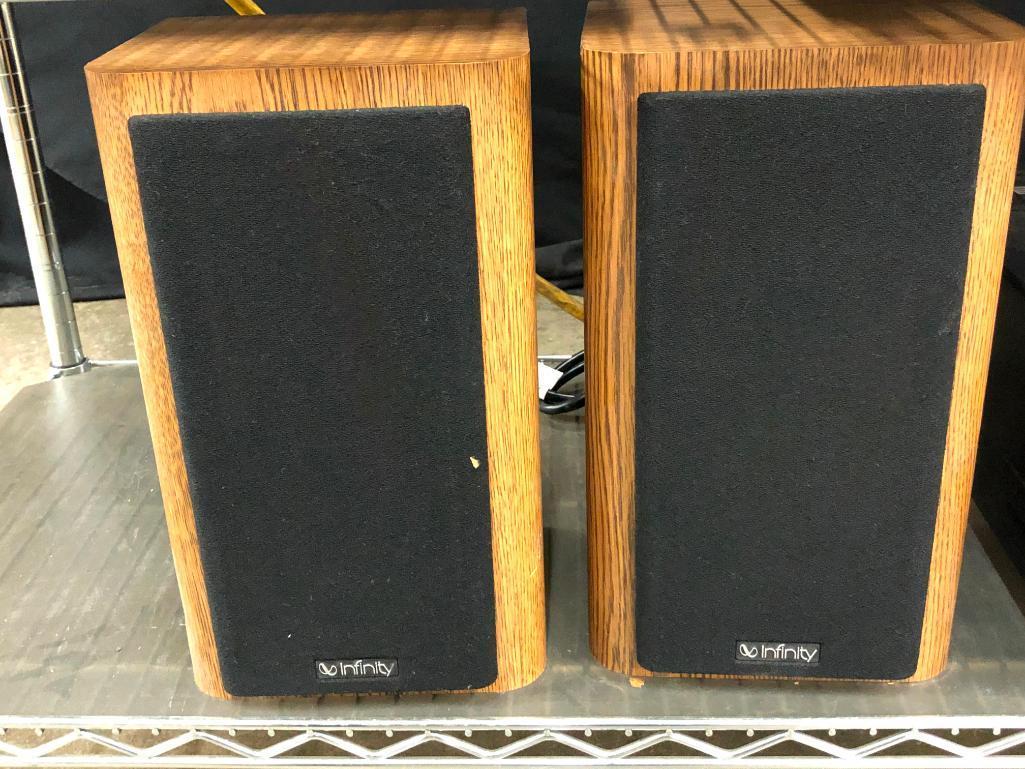 Pair of JBL Bookshelf Speakers, Foam around Speaker is dry rotted.