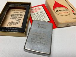 Vintage Zippo Lighter In Original Box From American Legion, Dayton, Ohio