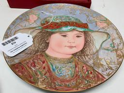 1984 Edna Hibel Collectors Plate W/Box