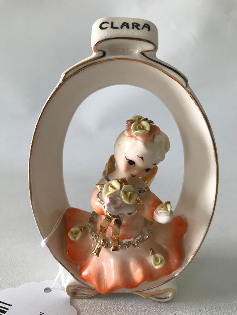 Geo. Lefton Figurine "Clara" W/Flower Bouquet