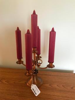Gregorian Copper 5-Arm Candleholder