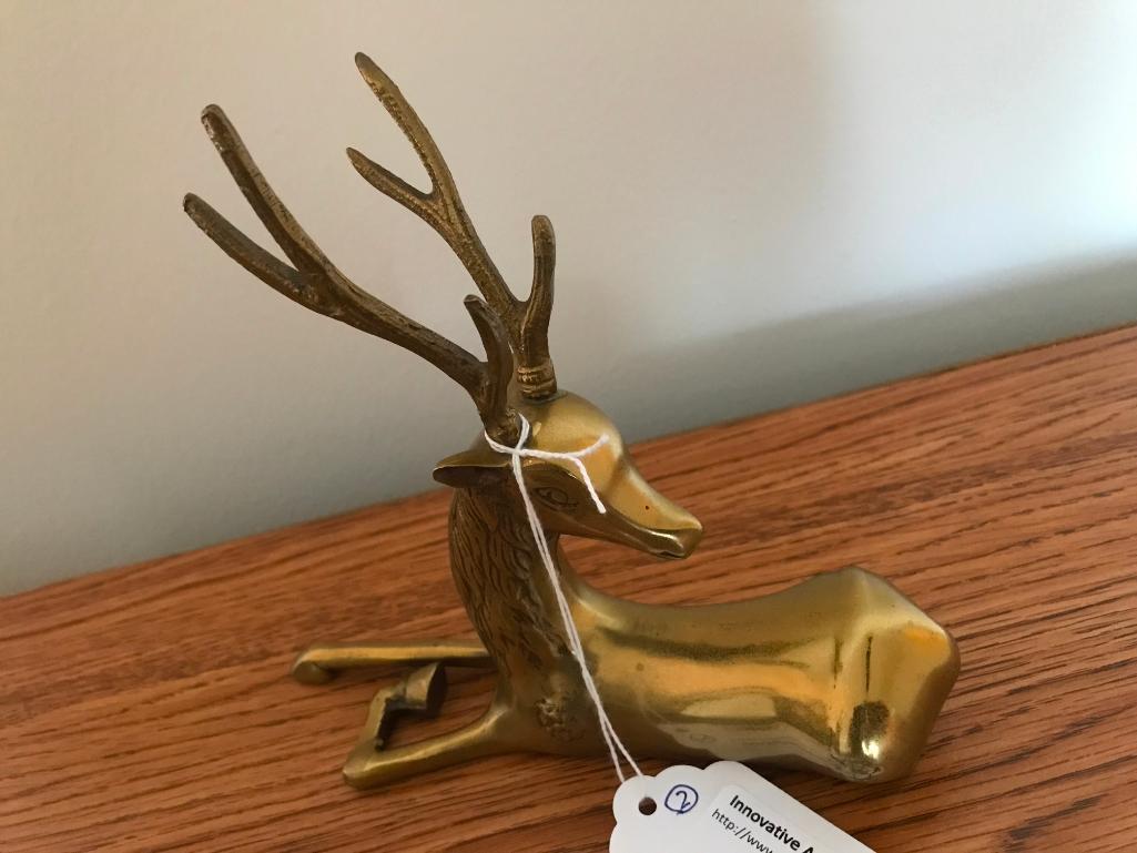 (2) Brass Reindeer