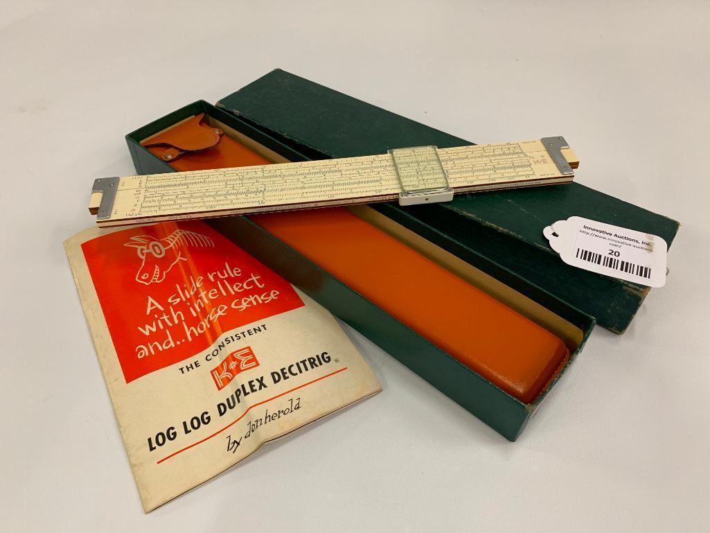 Vintage "K-E" Slide Rule In Original Box