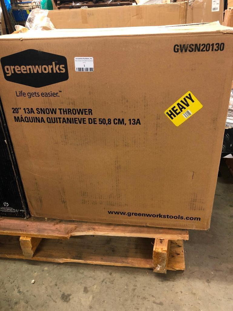 Greenworks Snowthrower 20" 13 Amp