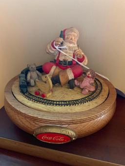 Coca Cola Music Box W/Santa & Train