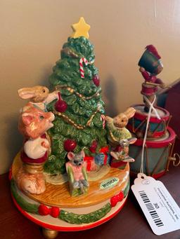 (2) Christmas Themed Music Boxes