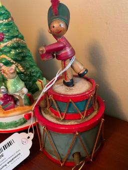 (2) Christmas Themed Music Boxes