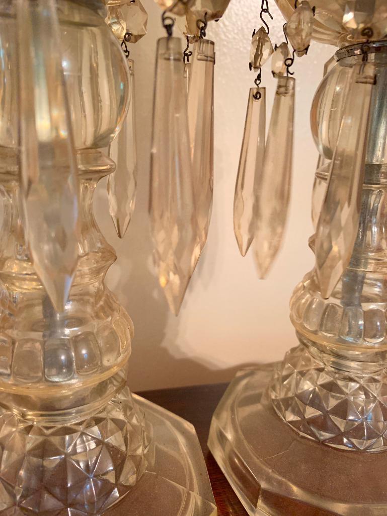 Vintage Matching Glass Bedroom Lamps