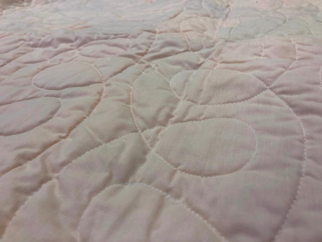 Free Form Handmade Pieced Patchwork Quilt.