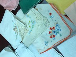 Vintage Handkerchiefs. Some Embroidered.