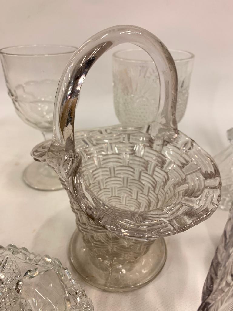 Nice Group Of Vintage Pressed Glass