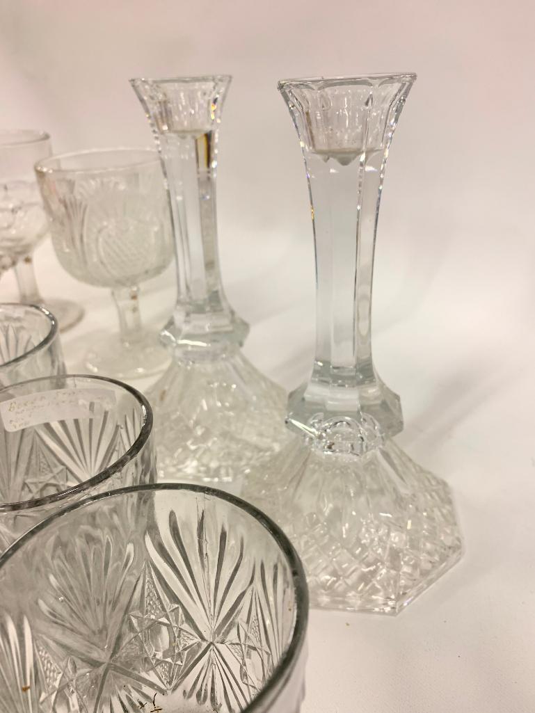 Nice Group Of Vintage Pressed Glass