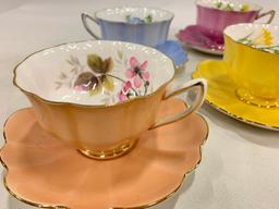 (6) Matching Cups & Saucers By "Shelley Fine Bone China England"