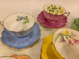 (6) Matching Cups & Saucers By "Shelley Fine Bone China England"