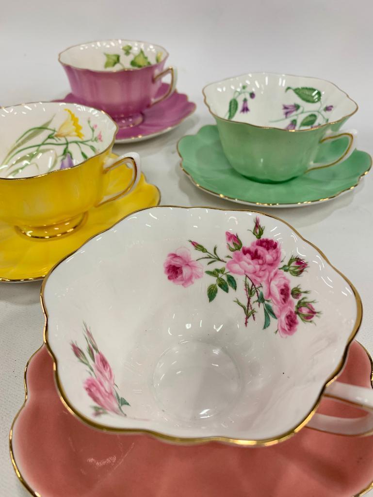 (6) Matching Cups & Saucers By "Shelley Fine Bone China England"