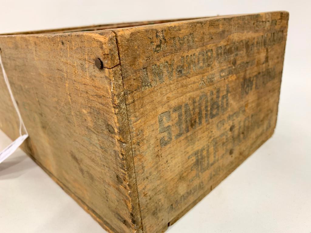 Vintage Wooden "Santa Clara Prunes" Advertising Box