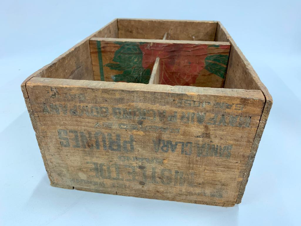 Vintage Wooden "Santa Clara Prunes" Advertising Box