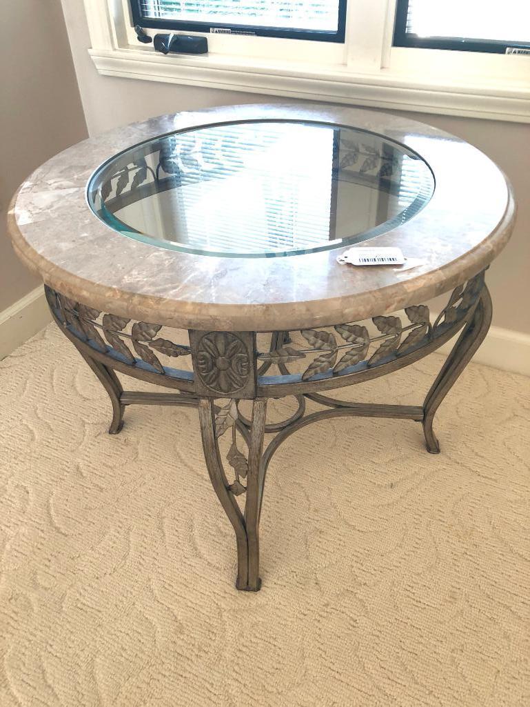 Iron & Glass Decorator Table