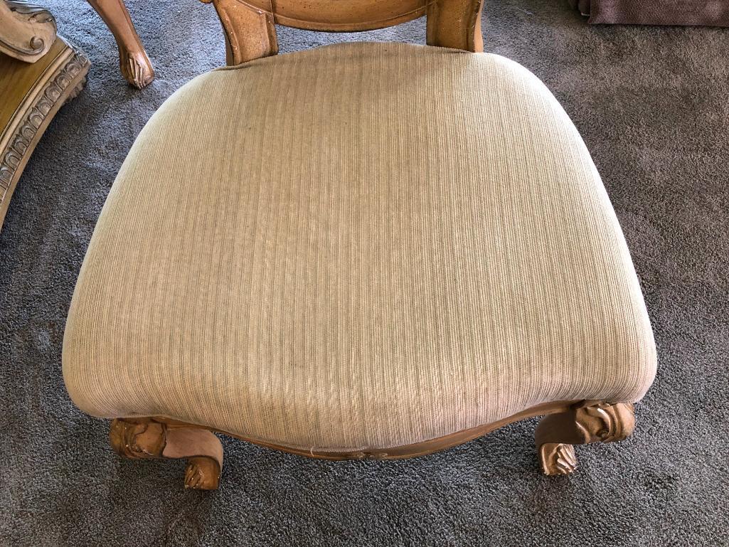 Dining Room Table W/Plate Glass Top & (4) Matching Chairs