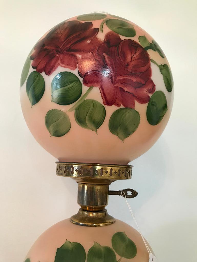 Vintage Hand Painted Electric Lamp