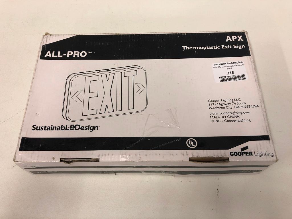 All-Pro Thermoplastic Exit Sign