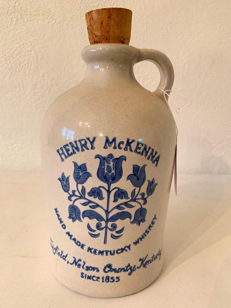 "Henry McKenna Kentucky Whiskey" Jug W/Cork Top